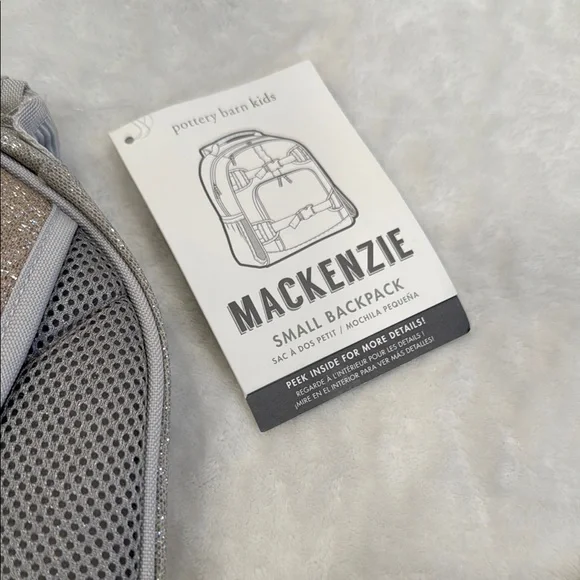 Pottery Barn Kids Silver and Tan Backpack Set NWT